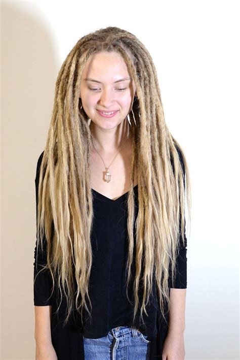 blonde locs|locs with loose ends.